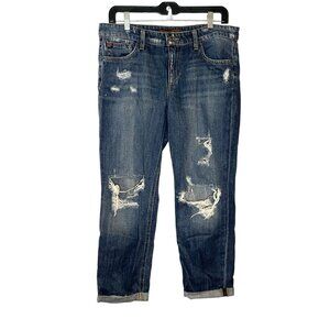 Joe's Jeans Womens 29 Blue‎ The Billie Crop Boyfriend Slim Rika Japanese Denim